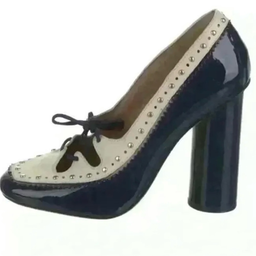 Tory Burch Blue and White 110mm Heels